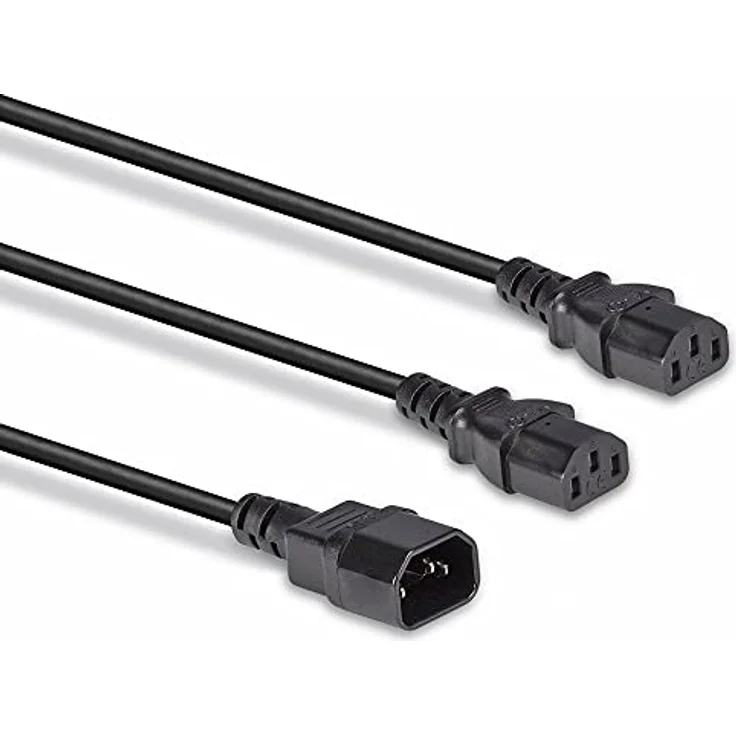 2m IEC C14 auf 2X IEC C13 Y-Netzkabel – Bild 4