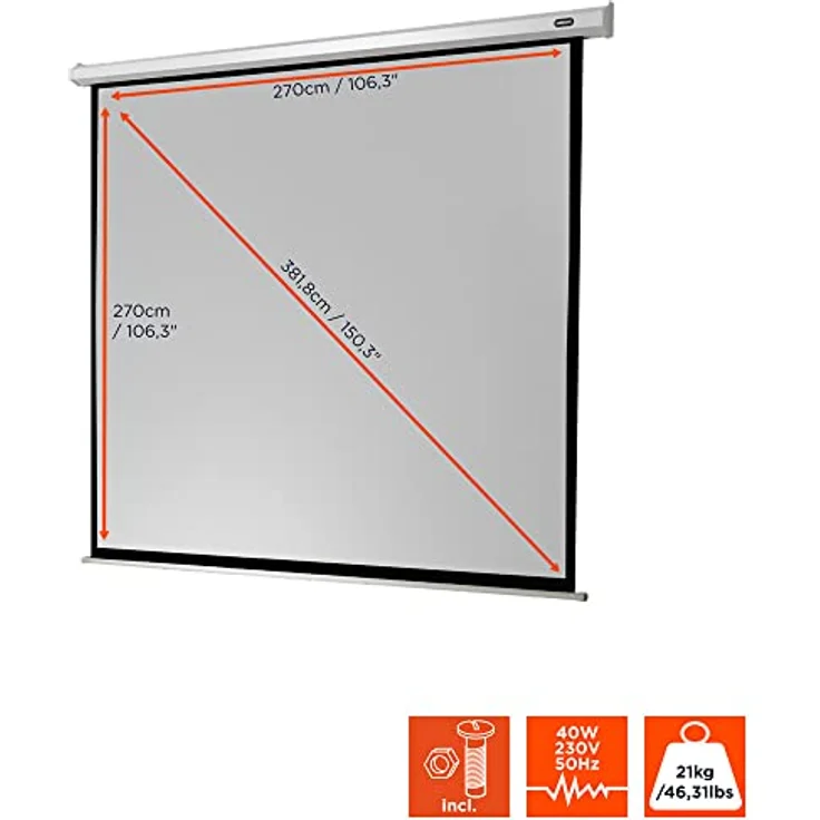 Celexon Leinwand Motor Economy 280 x 280 cm – Bild 2
