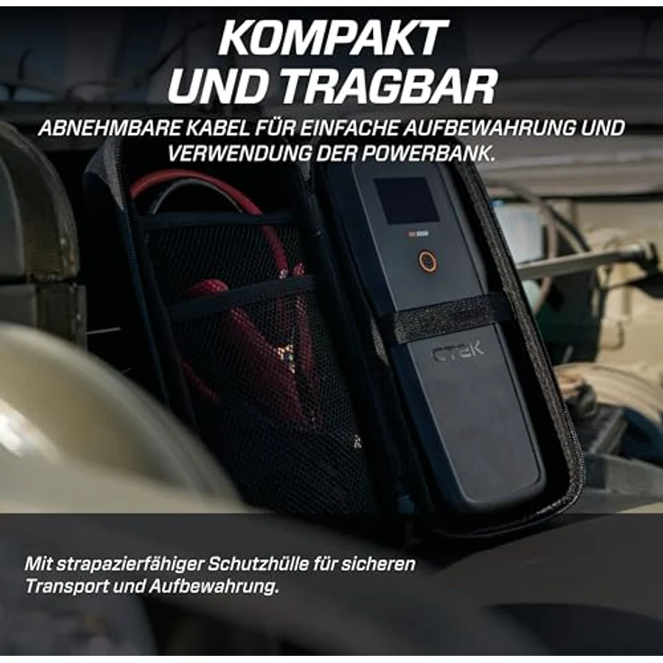CTEK 40-625 Ladespannungs-Booster, tragbarer 12V Starthilfe mit 3000 A Spitzenstrom, inkl. USB Powerbank und LED-Taschenlampe – Bild 7