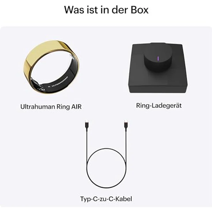 Ultrahuman Ring Air (50, Bionic Gold), Smart Ring zur Gesundheitsüberwachung, Gold, ultradünnes Design, 2,4 g leicht, mit 6-Achsen-Sensor – Bild 8