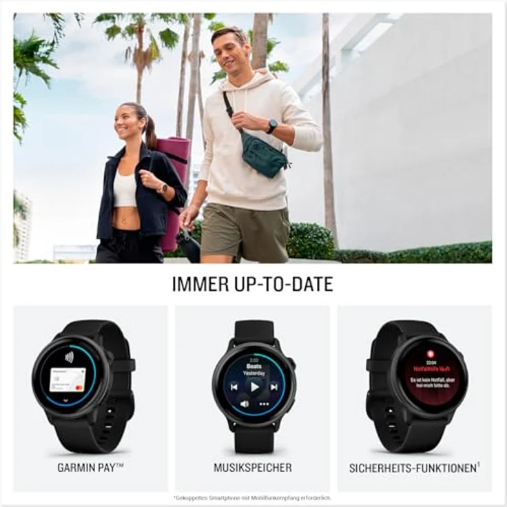 Garmin vívoactive 6 (42mm) - Fitness-Smartwatch, 1,2"-AMOLED-Touchdisplay, bis zu 11 Tage Akkulaufzeit, 80+ Sport-Apps, Trainingsoptionen, Gesundheitsfunktionen, Smart Notifications, Pay - Elegante 42mm Smartwatch in vier trendigen Farben – Bild 4