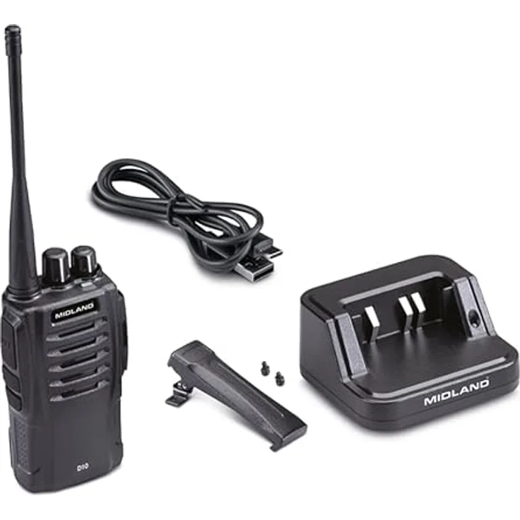 Midland D10 Digitales DMR446 Funkgerät, PMR-Handfunkgerät mit Dual Mode, 50 Stunden Akkulaufzeit, 14 km Reichweite, kristallklarem Ton – Bild 3