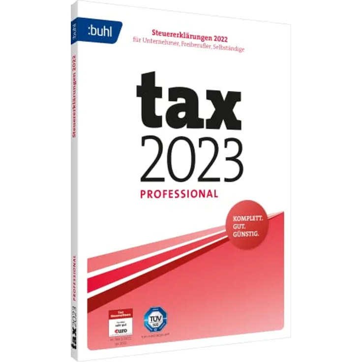 Tax 2023 Professional (für Steuerjahr 2022, Standard Verpackung): Steuererklärungen 2022 für Unternehmer, Freiberufler, Selbständige (Buhl Finance)