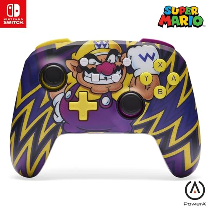 PowerA Verbesserter Kabelloser Controller für Nintendo Switch - Mario, Wario, Nintendo Switch Lite, Gamepad, Bluetooth-Controller, Aufladbar – Bild 1