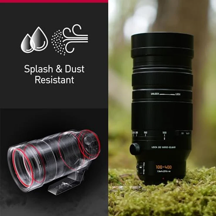 Panasonic DG Vario-Elmar F/4.0-6.3 II Asph. Power O.I.S. Ultra-Teleobjektiv 100-400 mm, Schwarz, für Micro Four Thirds – Bild 5