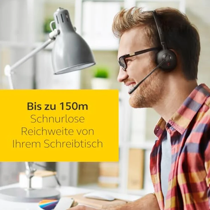 Jabra Engage 65 SE Stereo Headset, 150m Wireless Range, DECT Security, Lightweight Comfort – Bild 2