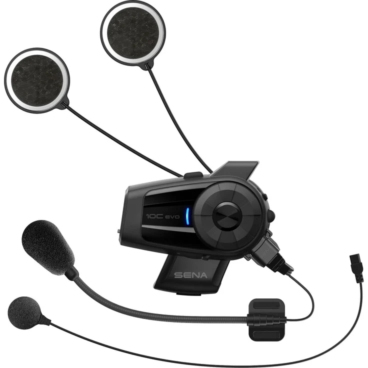 Sena 10C Evo, Motorrad Kamera & Kommunikationssystem mit 4K Video, Bluetooth-Intercom und 20 Stunden Gesprächszeit, schwarz