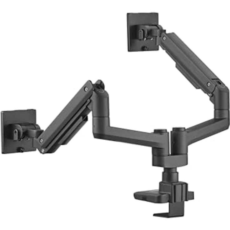 equip 650182, Heavy-Duty Dual Monitor Halterung für 17"-35" Monitore, Schwarz – Bild 3