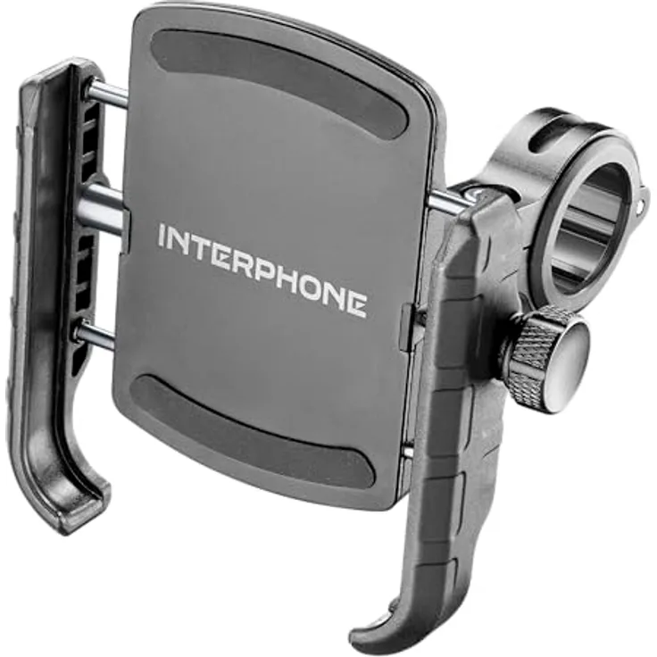 Interphone CRAB Smartphone Halterung zur Lenkermontage, Anti-Vibrationsmodul, Schwarz