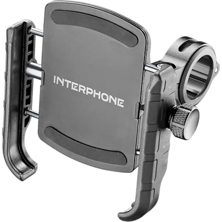 Interphone CRAB Smartphone Halterung zur Lenkermontage, Anti-Vibrationsmodul, Schwarz – Bild 1