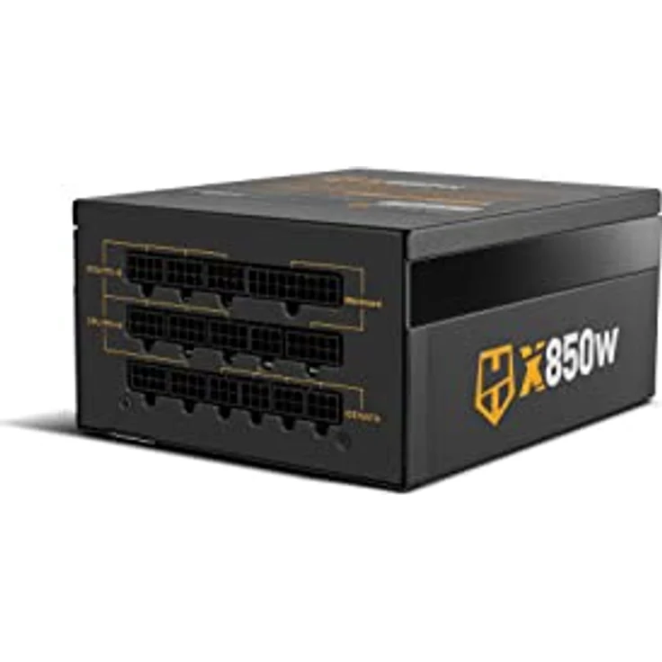 Nox HUMMER X 850W PLUS GOLD, 80 Plus Gold Netzteil mit 120-mm-Lüfter, modular, Schwarz – Bild 1