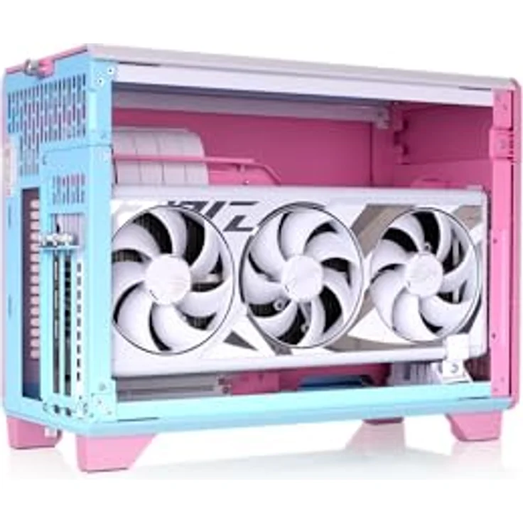 Thermaltake TR100 Mini Tower PC-Gehäuse, super kompakt, Bubble Pink, für Mini ITX Mainboards, unterstützt Grafikkarten bis 360 mm und AiO-Wasserkühlungen bis 280 mm – Bild 5