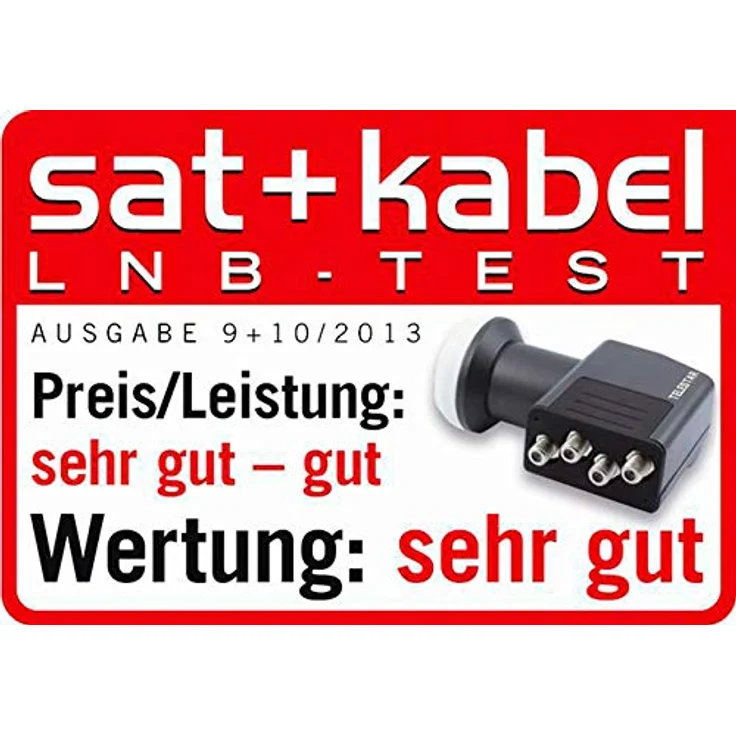 Telestar SkyQuatro HC Low Noice Block (0,1dB, Full-HD, HDTV, SDTV, 3D, 250mA) schwarz – Bild 10