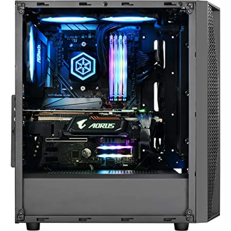 SilverStone Technology SST-FAB1B-RGB - FARA Tower ATX Gaming Computer Gehäuse, Elegantes Zuluftdesign, Seitenteil aus gehärtetem Glas, schwarz – Bild 6