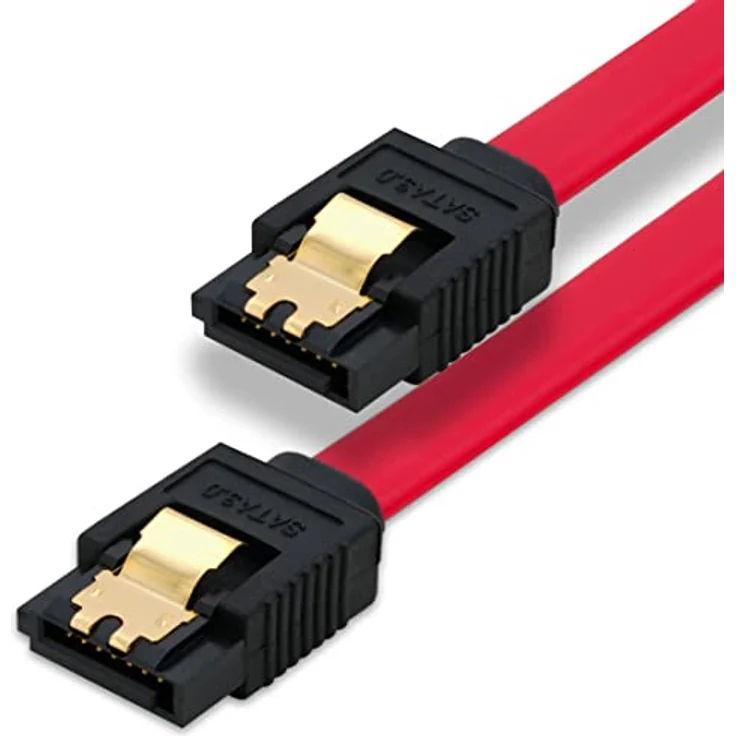BIGtec BIG1895 0,5m HDD S-ATA Kabel rot gerade/gerade Kontakte vergoldet – Bild 2