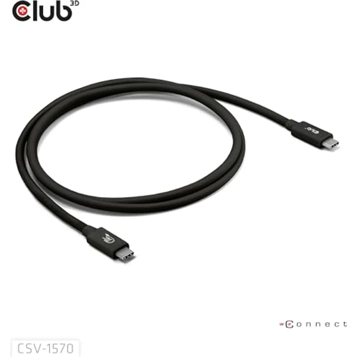 Club 3D Club3D USB C Kabel, 240W, 4K 540Hz, 80Gbps, 1,2m, USB 4.0, zertifiziert, Power Delivery – Bild 7