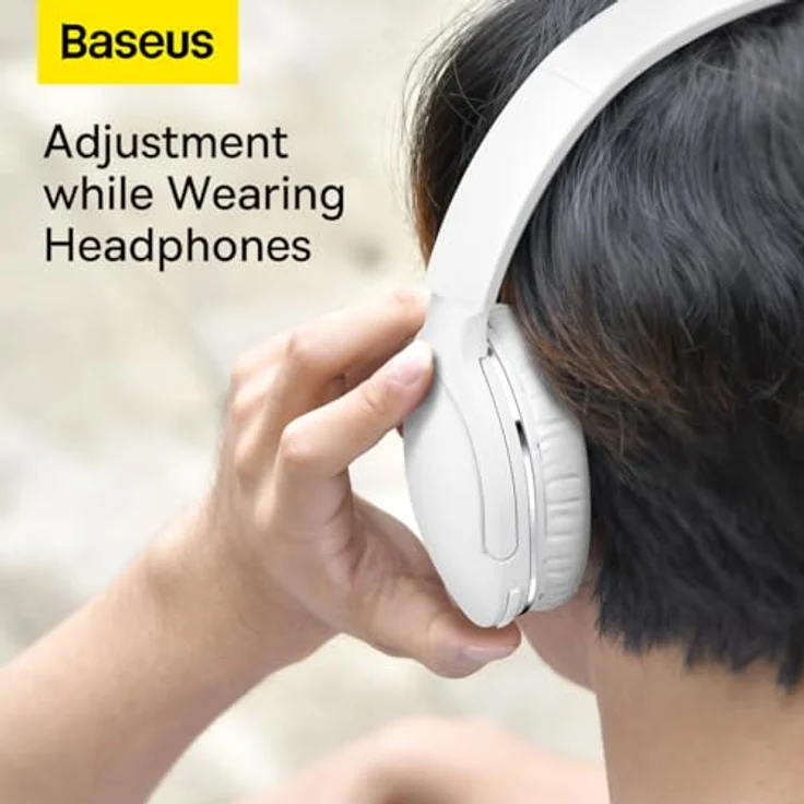 Baseus Encok D02 Pro, Over-Ear-Kopfhörer mit Bluetooth 5.0, kabellos, weiß – Bild 7