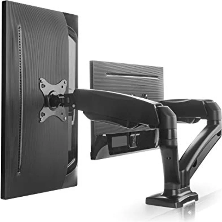 Dual 2 Fach Tischhalterung mit Gasdruckfeder für LED und LCD Monitore bis 27 Zoll VESA 75x75 100x100 HALTERUNGSPROFI OFFICE-GS224 (2 Monitore) – Bild 4