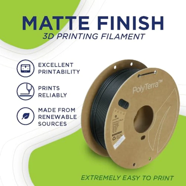Polymaker PolyTerra PLA Savannah Gelb, 3D-Druckfilament, 1.75mm, 1kg, nachhaltiger Biokunststoff, druckt wie PLA – Bild 2