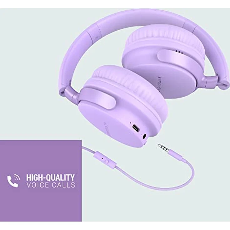 Energy Sistem Headphones Bluetooth Style 3 Lavender Kabellose Kopfhörer Falthelme (Bluetooth® 5.1, Deep Bass, HQ Voice Calls, Long Battery Life: 25 h) - Violett – Bild 2