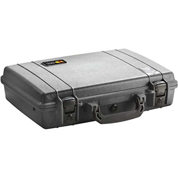 PELI 1470 Professioneller Laptopkoffer, IP67 wasser- und staubdicht, 11L Volumen, schwarz, ohne Schaumstoff