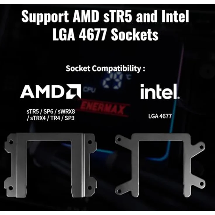 ENERMAX LIQTECH XTR|360mm AIO CPU Wasserkühlung|TDP 550W+|AMD Ryzen Treadripper sTR5/sTRX5/SP6|Intel Xeon LGA4677 |100% CPU Abdeckung|Digital Anzeige|ELC-LTXTR360, von ENERMAX – Bild 5