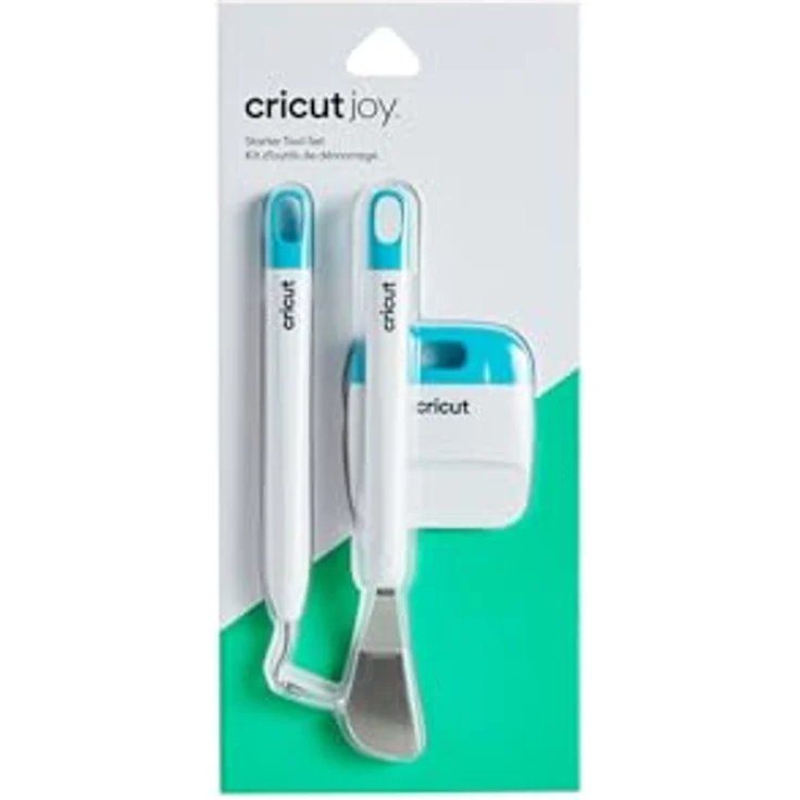 Cricut Joy Starter-Werkzeugsatz, 3-teiliges Basis-Werkzeugset mit Entgitterungshaken, Spatel und Schaber, blau und weiß – Bild 2