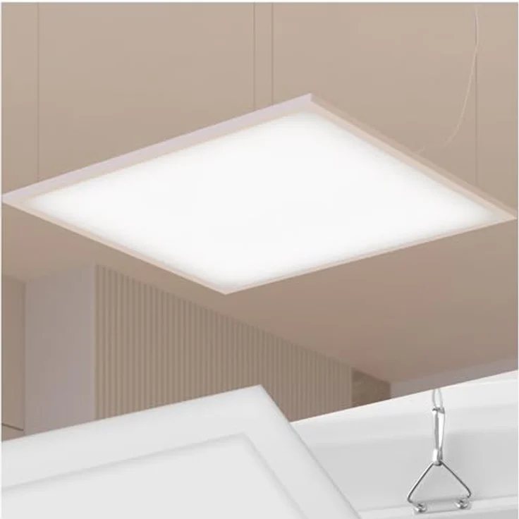 tectake® LED Paneel, LED Panel ulraflach, Decken- und Wandlampe, warmweiß, 45 x 45 cm – Bild 1