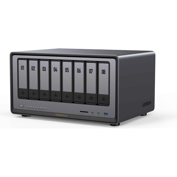 Ugreen NASync DXP8800 Plus, NAS-System mit Intel Core i5, RAID-Unterstützung, 0 TB, Grau