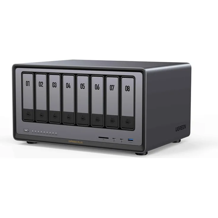 Ugreen NASync DXP8800 Plus, NAS-System mit Intel Core i5, RAID-Unterstützung, 0 TB, Grau