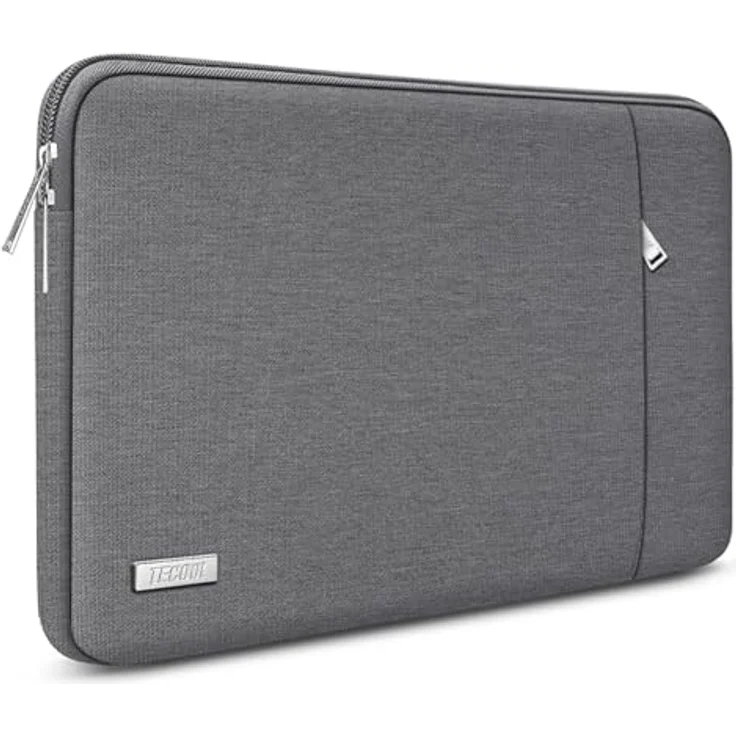 TECOOL Laptoptasche 15,6 Zoll, wasserdichte Notebook-Hülle mit stoßfester Polsterung, Schutzhülle für HP, Dell, Lenovo, Acer und mehr, Dunkelgrau – Bild 1
