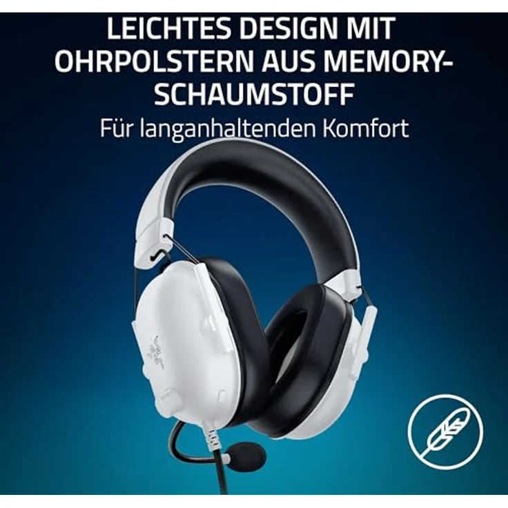 Razer BlackShark V2 X (Playstation) - Kabelgebundenes E-Sports Headset für Playstation 5 Konsole (250g, Nierenmikrofon, 50mm Treiber, Passive Geräuschunterdrückung, 3,5mm Klinke) Weiß – Bild 5