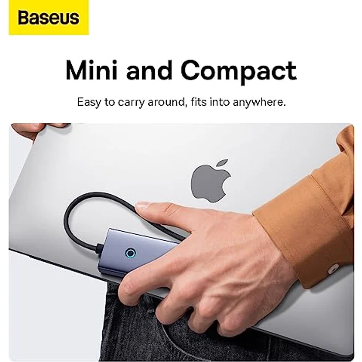 Baseus Hub 5w1 UltraJoy 5-Port (1 x HDMI4K @ 30 Hz + 4 x USB 3.0) Grau – Bild 5