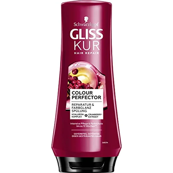 Gliss Kur Spülung 200 ML Colour Perfector - Reparatur & Farbschutz für coloriertes Haar