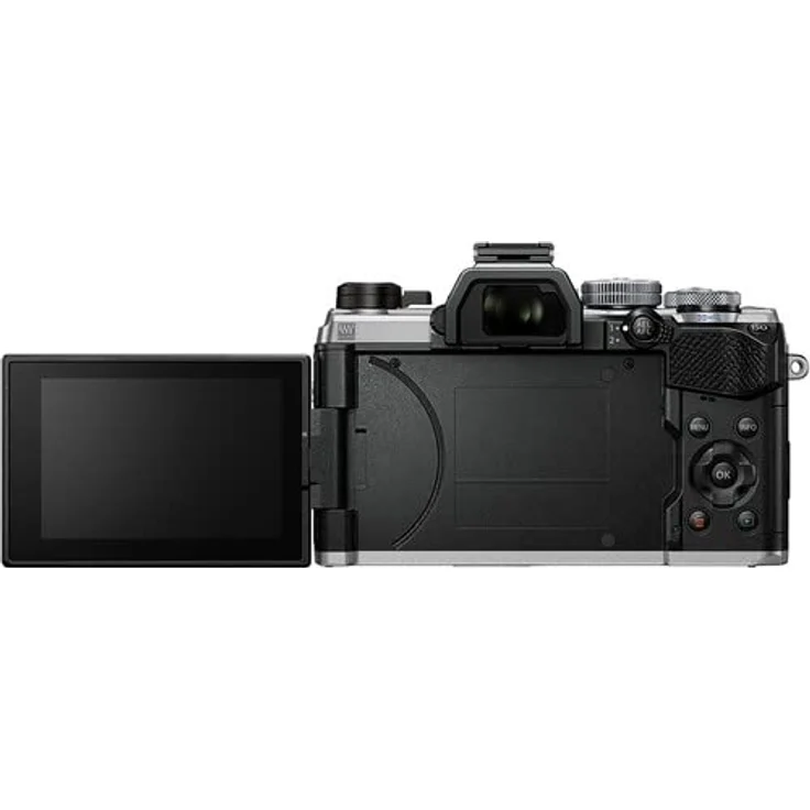 OM SYSTEM OM-5 Micro Four Thirds Systemkamera Inkl. M.Zuiko Digital 14-150mm F4-5.6 II Objektiv, 20 MP Live MOS-Sensor, Optimierte 5-Achsen-Bildstabilisierung, IP53, Silber/Schwarz – Bild 2