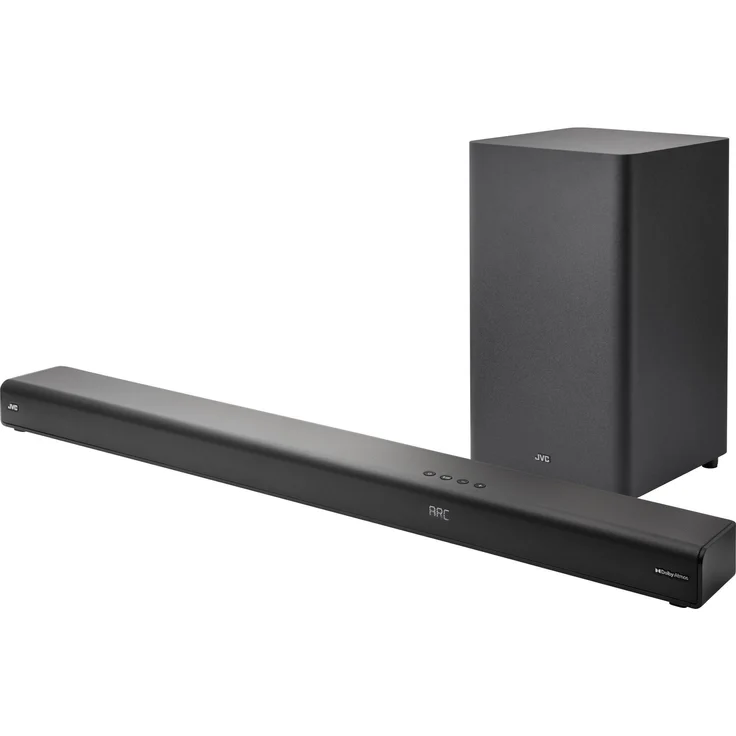 Jvc TH-E754B, 5.1.2 Kanal Soundbar mit Dolby Atmos und kabellosem Subwoofer, Schwarz