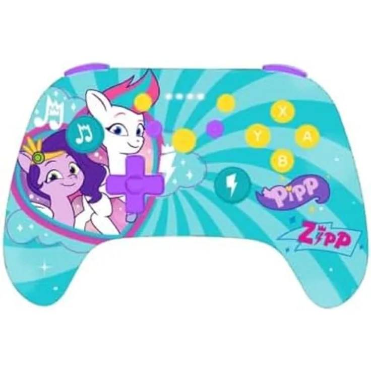 FREAKS & GEEKS 299356 MY LITTLE PONY Controller, Türkis, Wireless Nano Gamepad für Nintendo Switch und PC