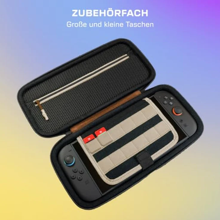 Turtle Beach PlayTrek Travel Case Animal Crossing Timmy & Tommy, für Nintendo Switch 2, EVA-Molded Shell, PU Leder, mit Tragegriff und Spielkartenhalter – Bild 6