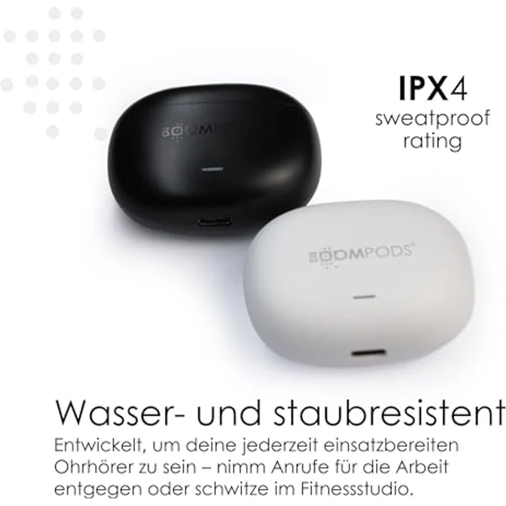 Boompods Bluetooth-Kopfhörer 5.3 ANC Open-Ear Sport IPX4, kabellos, 6 Stunden Akkulaufzeit, Weiß – Bild 7