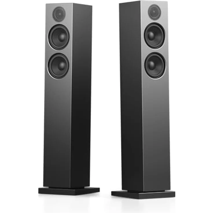 Audio Pro A38 W, Kabelgebundene Standlautsprecher mit 2 x 4,5" Tieftöner, Schwarz – Bild 1