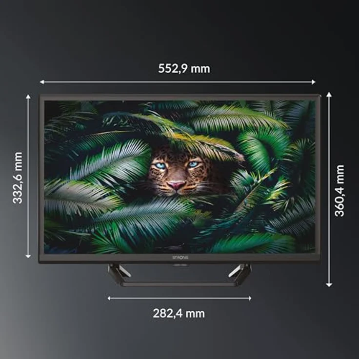 Strong SRT24HE4023C, 24 Zoll LCD-Fernseher in Schwarz mit HD-Ready Auflösung, 2 HDMI- und 1 USB-Anschluss, DVB-T2/S2/C Tuner – Bild 3