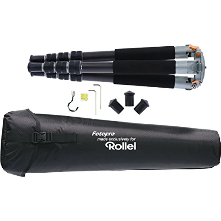 Rollei Lion Rock 30 Mark II, Carbon Stativ, professionelles Kamera Stativ 30 kg Tragkraft, ideal für Landschaftsfotografie, perfekt für Spiegelreflexkameras, 11 lagiges Carbon mit integrierten Spikes – Bild 6