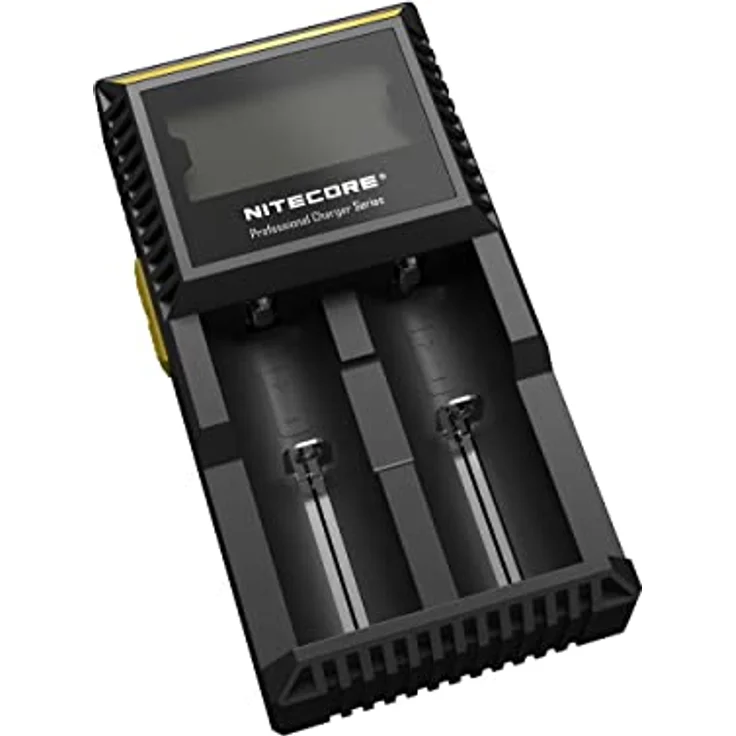 Nitecore D2EU - Universalladegerät für Li-Ion, Ni-MH, Ni-CD und LiFePO4 Akkus, LCD Display – Bild 2