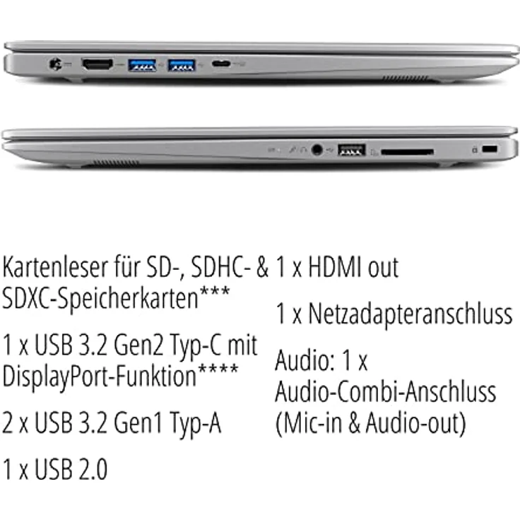 MEDION S15449 39,6 cm (15,6 Zoll) Full HD Laptop (Intel Core i5-1135G7, 16 GB DDR4 RAM, 1TB PCIe SSD, Intel Iris Xe Grafik, HD Webcam, Win 11 Home) – Bild 3