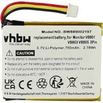 vhbw 1x Akku kompatibel mit Lionelo Babyphone Babytalker (750 mAh, 3,7 V, Li-Polymer) - Wiederaufladbarer Ersatzakku mit Überhitzungs- & Überspannungsschutz