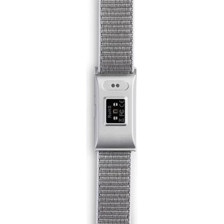 Nilox NXSWONAIRSL, Activity-Armband aus Silikon, verstellbar, mit Bluetooth, silberfarben – Bild 2