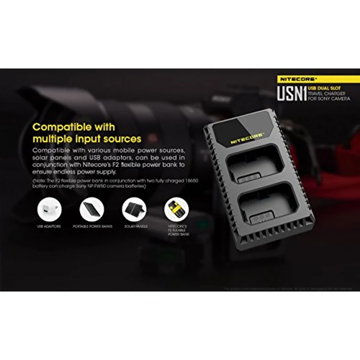 Nitecore USN1 - USB-Ladegerät für Sony Kamera Akkus – Bild 5