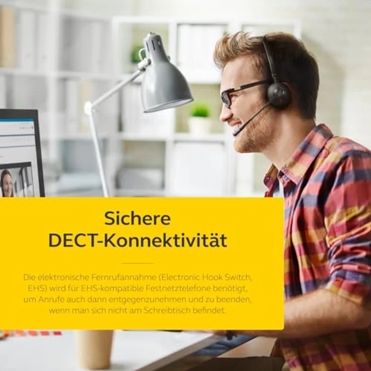 Jabra Engage 65 SE Stereo Headset, 150m Wireless Range, DECT Security, Lightweight Comfort – Bild 4