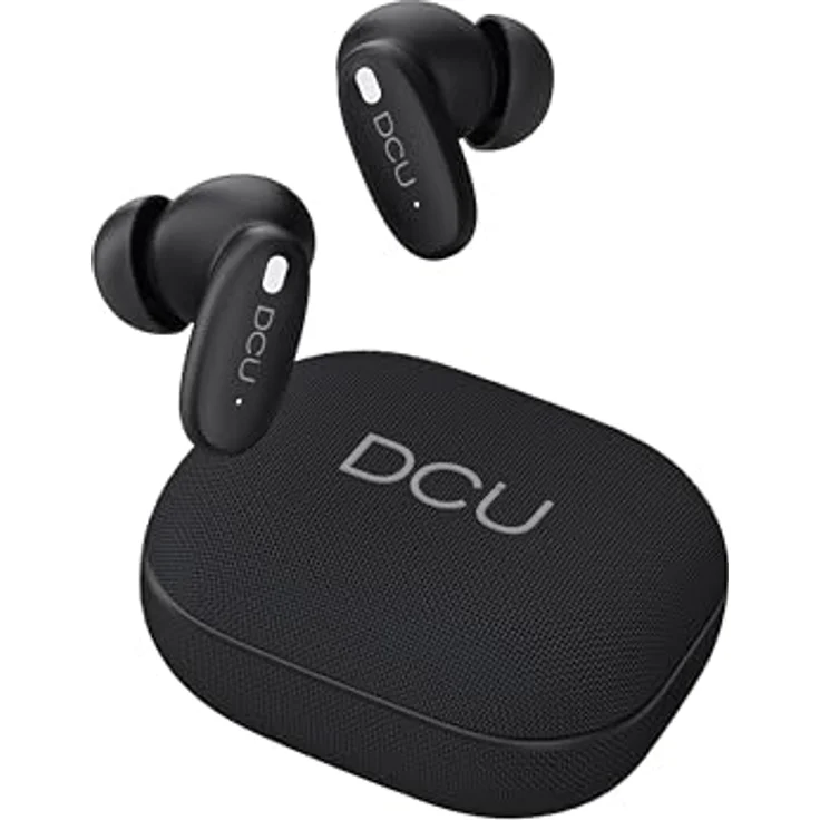 DCU Tecnologic DCU 34152090, Kabellose Kopfhörer mit Active Noise Cancelling (ANC) und 20 Stunden Akkulaufzeit, Schwarz – Bild 1
