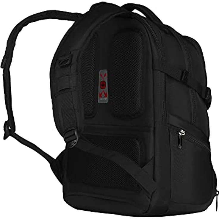 WENGER Transit Laptop-Rucksack mit Tablet-Fach, Notebook bis 16 Zoll, Tablet bis 10 Zoll, Organizer, 27 l, Damen Herren, Büro Business-Reisen Uni, Schwarz, 600636 – Bild 3